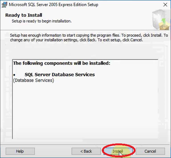 Ready to Install SQL 2005