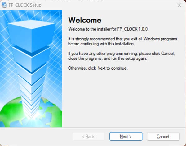 Cài đặt FP_Lock bắt đầu