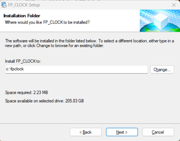 Installation Folder FP_Lock