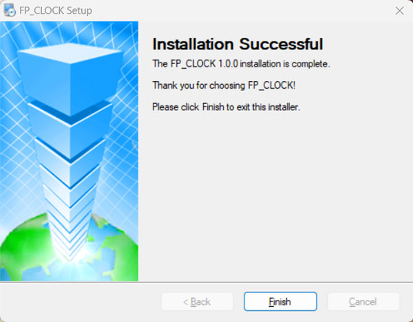 Kết thúc quá trình cài đặt FP_Lock