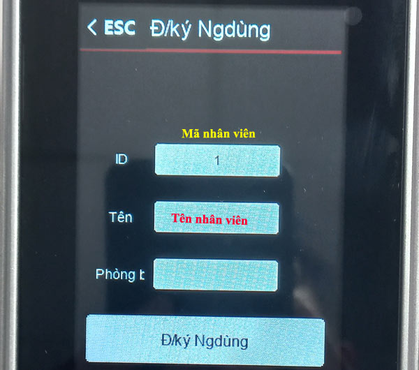 ID/mã chấm công trên máy ai09f ID/mã chấm công trên máy ai09f