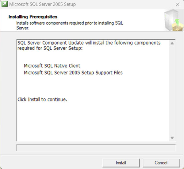 Quá trình cài SQL