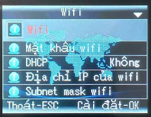 Mục wifi trên máy chấm công vân tay wifi dòng AI Mục wifi trên máy chấm công vân tay wifi dòng AI