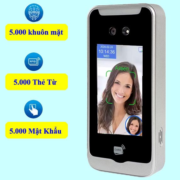 Máy chấm công nhận diện khuôn mặt ronald jack ai09