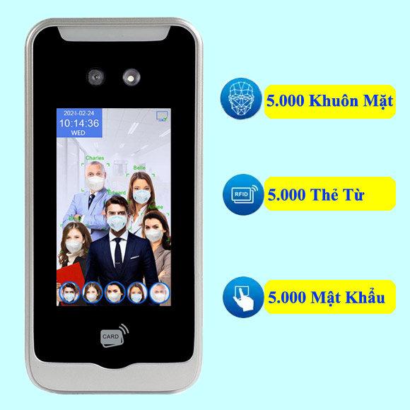 Máy chấm công nhận diện khuôn mặt ronald jack ai09
